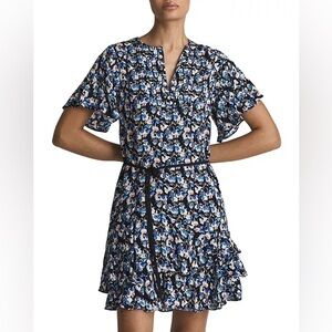 NWOT REISS Lulu Floral Print Mini Dress Size 6